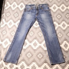 Wrangler Retro Slim Straight Jeans 32x32 Blue Denim WLT88BZ Mens picture
