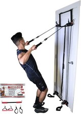 Body by Jake Tower 200 TM Door Gym Exercise Fitness Full Gym w Straight Bar NEW picture