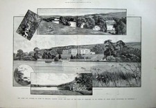 Antique Old Print 1897 Kingstown Pier Ireland Killarney Barons Court Duke 0 19th picture