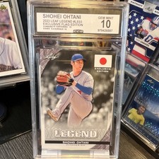 Leaf 2023 Leaf Legend Shohei Ohtani LE-03 Exclusive Flag Edition CCG 10 picture