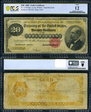 FR. 1178 $20 1882 Gold Certificate PCGS Fine 12 picture