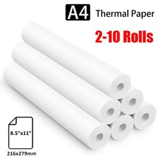 2-10 Rolls A4 Thermal Paper 8.5
