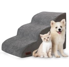 3 Step Ramp Stairs for Sofa & Chair NonSlip Sturdy Pet Steps Dogs Cats GREY picture