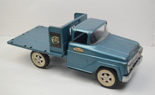 Vintage Tonka Farms Stake Bed Truck Pressed Steel Turquoise Metallic USA Made picture