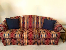 Vintage Late 1980's Broyhill Camelback Sofa And Loveseat -Pristine Condition- picture