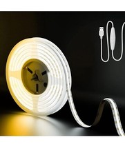 5v Usb Cob Led Strip Light 6.56ft/2m 1200lm Dimmable 640leds 2700k Warm White Cr picture