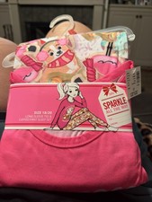 Justice Cookies & Cocoa Unicorn Pajama Sz 18/20 Bright Pink Sparkle all the Way picture