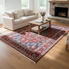 Vintage Hand Knotted Wool Area Rug 6'5 x 10'4 Oriental Carpet S Antique 7 x 10 picture