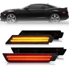 4PCS Smoked LED Bumper Fender Side Marker Lights Lamp For Chevy Camaro 2010-2015 picture