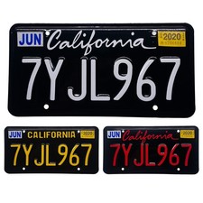 California CA Cursive and Legacy Plate Wrap DIY Kit White, Yellow Red Reflective picture