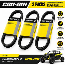 3 Packs Can-Am New OEM 100% PBO Performance Drive Belt Maverick X3, 422280652 picture