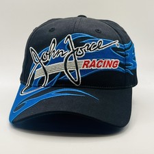 John Force Racing NHRA Flames Adjustable Hat Racing Main Gate Castrol Black picture