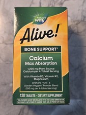 Nature's Way Alive Calcium Bone Formula 120 Tablet Exp 05/31/2027  picture