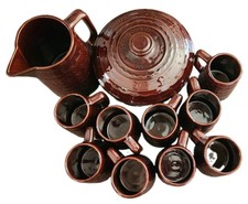 Marcrest Vintage Daisy and Dot Pottery Set USA picture
