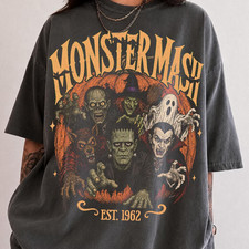 Vintage Halloween Shirt, Monster Mash T-Shirt, Classic Horror Monsters Tee picture