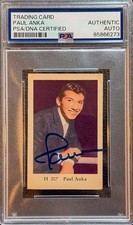 Paul Anka Signed 1961 Dutch Gum Trading Card Autographed PSA DNA Singer Rare picture