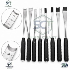 Bone Osteotome Straight & Curved Set Of 8 pcs Orthopedic Instruments German picture