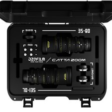 DZOFILM Catta 35-80mm and 75-135mm T2.9 Cine Lens Bundle for Sony E, Black picture