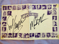 WWF WrestleMania III Program Signed by Sgt slaughter/Macho Man  picture