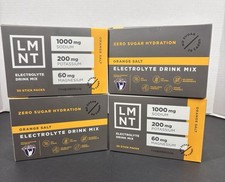 LMNT Zero Sugar Electrolytes 120 Sticks Orange Salt Drink Powder 4 Boxes NEW picture