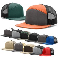 Richardson 168 Hat Cap 7 PANEL TRUCKER Hi-Pro 7 Panel Adjustable Snapback OSFM picture
