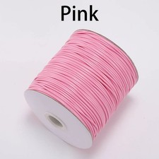 Waxed Cotton Cord Black Jewelry Making Thread 0.5-2mm Necklace Rope String picture