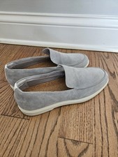 Frescobol Carioca Miguel Suede Loafers, Color Gray, Size 9 (EU 42) picture
