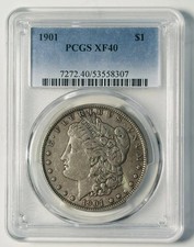1901 P Morgan Silver Dollar PCGS XF-40 picture