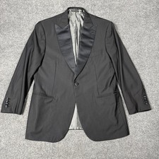 Brioni Tuxedo Jacket Mens 42 Black Wool Peak Lapel One Button Formal Italy picture