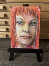 1 of 1 PSC Sketch Trading Card of Leeloo The Fifth Element Mila Jovovich Art picture