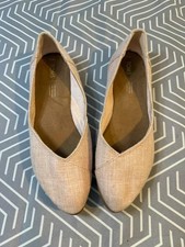 TOMS Pink Textured Flats Size 10 picture