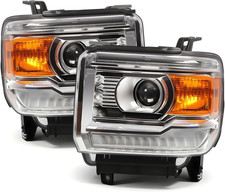 2014-2019 Sierra 1500 2500HD 3500HD Headlight Pair–Compatible Replacement picture