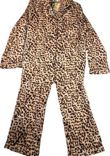 Ekouaer Women's Pajama Set Long Sleeve Sleepwear Silky Leopard 2 Piece Set picture