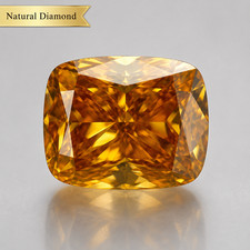 0.22ct Natural Orange Yellow Diamond Cushion Untreated Earth Mined Not Enhanced picture