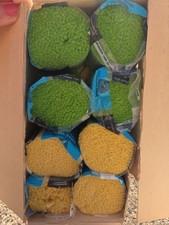 Spinnerin Box Wool Rug Lime Green 6827 Lt. Yellow 6804 100% Wool Pre Cut Vtg  picture