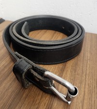 Bullhide Belts Brand MEN'S Double Stitched BELT Black Leather Size 56 picture