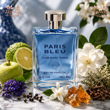 Paris Bleu Jean Marc Paris Eau de Toilette EDT 6.0 oz 180ml Mens Cologne Spray picture