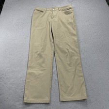 Lululemon ABC Pants Mens 32x31 Beige Warpstreme Classic Chino Button LM5583S picture