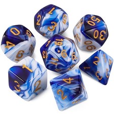 Qmay Dnd Dice Set - 7 Pcs Polyhedral Dice with Dd Dice Bag for Dungeon and Dr... picture