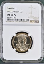 2000-D Sacagawea Dollar NGC MS-67 PL MILLENNIUM SET picture