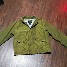Covington Men's Green Lined Full Zip Button Front Short Jacket Size L picture