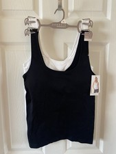 Danskin Women's Set De 2 Camisetas Blanco Y Negro M picture