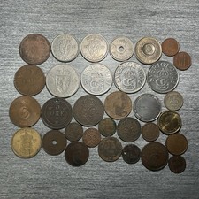 Lot Of 32 Norway Sweden Denmark West Indies Coins 1860-2009 And Silver Read Desc picture