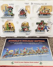 Disney Vintage Danbury Mint Mickey's Christmas Train Set 1997 W/ Box & Paperwork picture