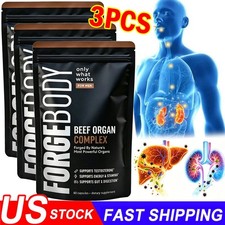 3X FORGEBODY Beef Organ Complex 60 Capsules – Grass Fed Beef Organ Supplement US picture