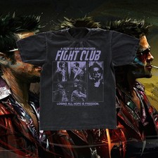 RETRO FIGHT CLUB GRAPHIC UNISEX T-SHIRT S-5XL picture