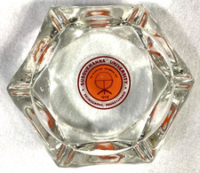 Vintage Susquehanna University Selinsgrove, Pennsylvania Heavy Glass Ashtray picture