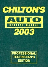 Chilton's Automotive Service Manual, 1999-2003 Hardcover picture