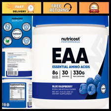 Essential Amino Acids Powder - 30 Servings Blue Raspberry Flavor - EAA Supplemen picture