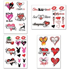 40+ Sexy Naughty Temporary Tattoos for Women Ladies- Adult Fun for Lower Back Le picture